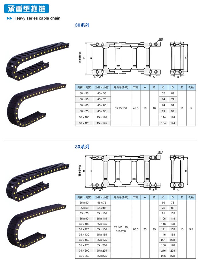 塑料拖链型号 塑料拖链材质