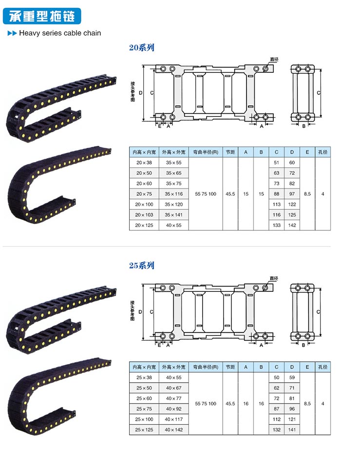 塑料拖链型号 塑料拖链材质