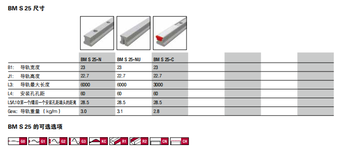 德国原装正品施耐博格滚珠滑块BMW25B技术参数