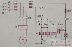 一例能发出启停信号的控制线路图