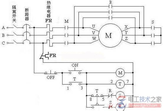 电动机星三角启动原理图的二个例子