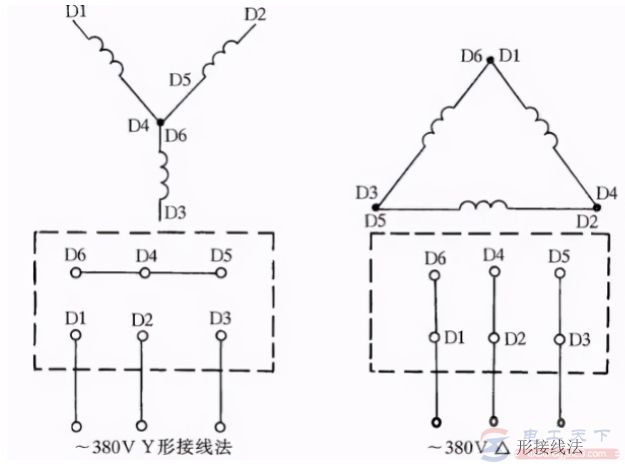 一例简单的电机接线图