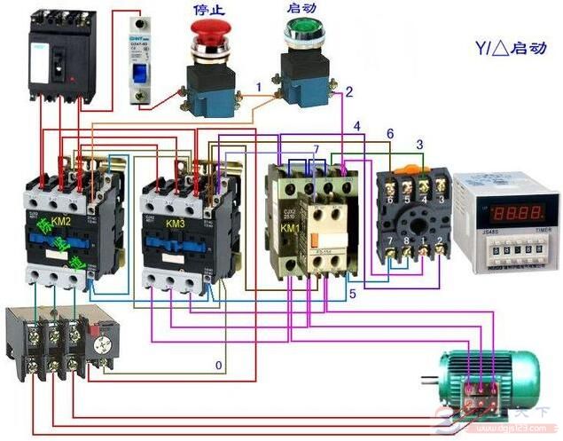 电机星三角降压启动六根线怎么接线 电机星三角降压启动六根线怎么接线