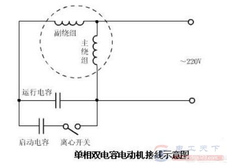 单相电机双电容怎么区分启动电容和运行电容？