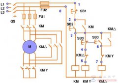 一例星三角降压启动的电路图及运行原理