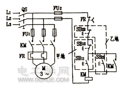电机多地控制电路图原理讲解