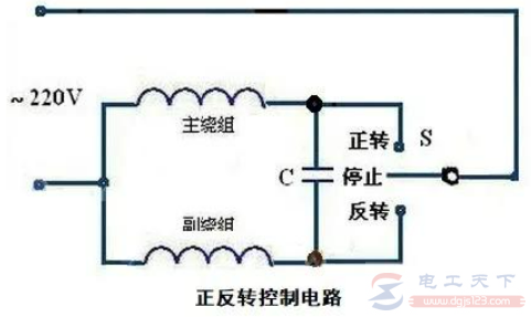 220V单相电机正反转的实物接线图 220V单相电机正反转的实物接线图