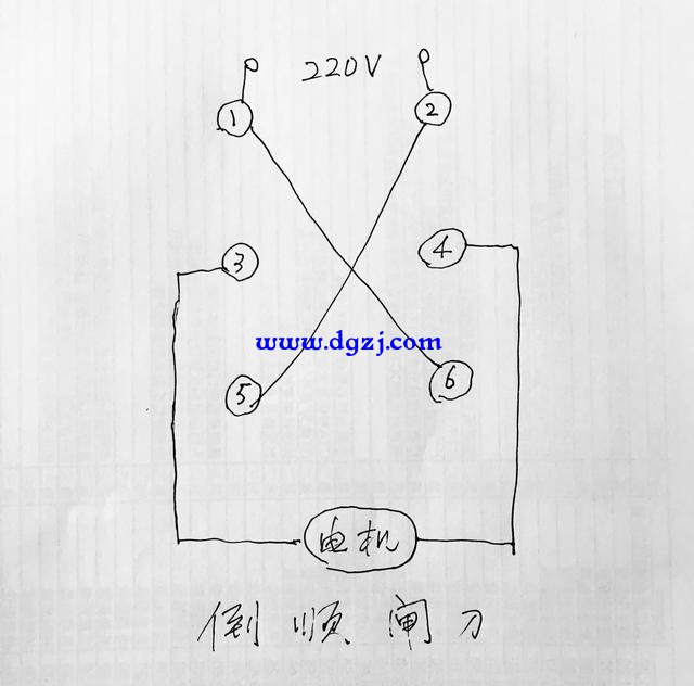 两相电机倒顺开关的接法怎么接