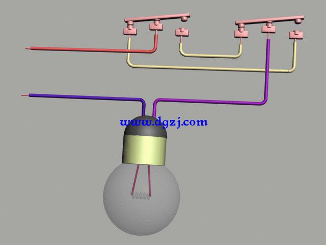 双控开关的布线与接线图