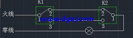 单联双控和双联双控及三联双控开关接线图