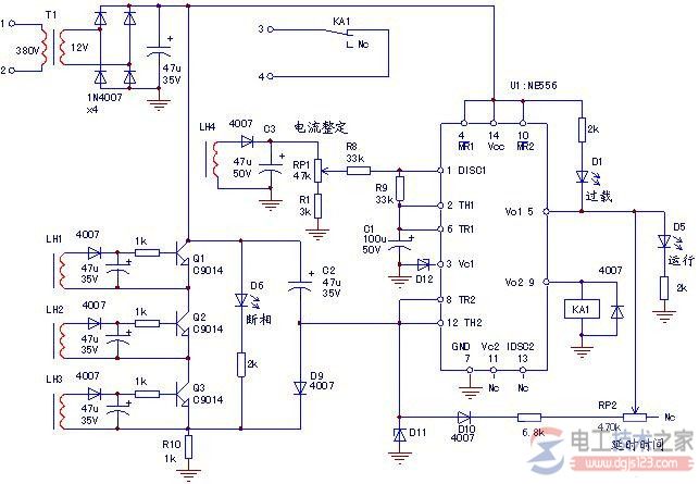 电动机保护器电路原理与故障维修详解