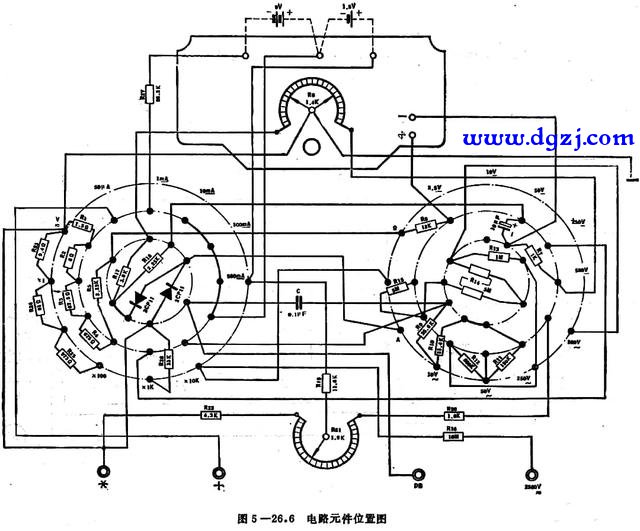 500型万用表线路图图片