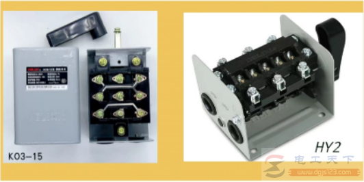 用倒顺开关控制三相异步电动机正反转的方法图解 用倒顺开关控制三相异步电动机正反转的方法图解