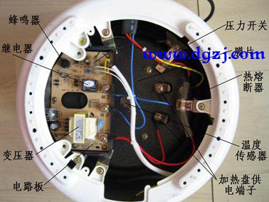 电饭锅和电压力锅内部结构图解