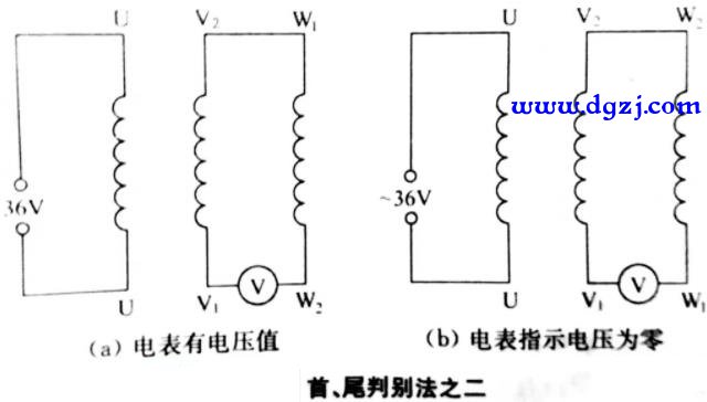 数字万用表判断电机绕组头尾