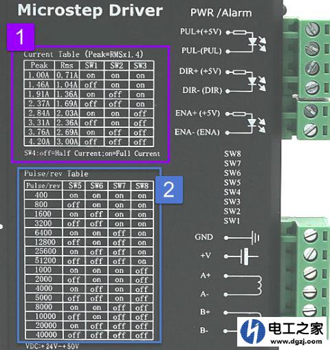 步进电机驱动器的参数设置