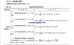 用电流距加查表的方法来计算下电压降