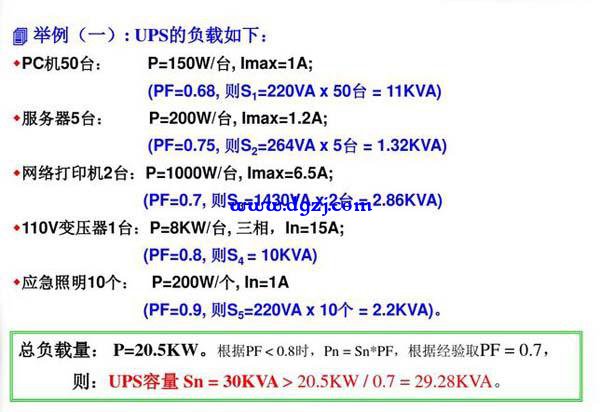 ups负载容量如何计算公式