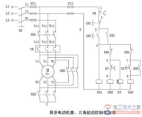 星三角带正反转接线图图片