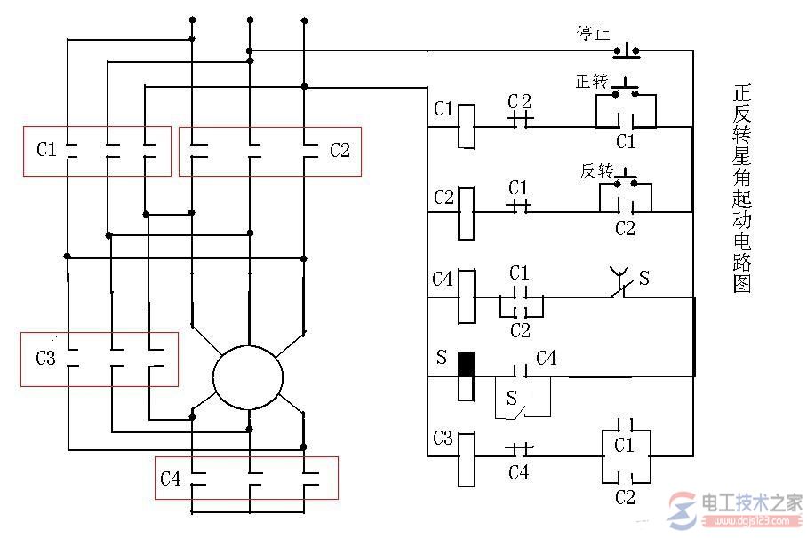 一文看懂二个星三角启动二次线的接线电路图 一文看懂二个星三角启动二次线的接线电路图