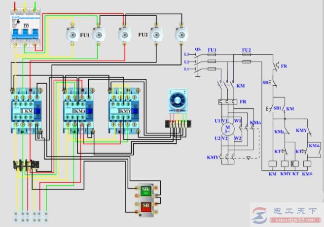 一文看懂二个星三角启动二次线的接线电路图 一文看懂二个星三角启动二次线的接线电路图