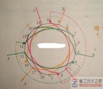 三相链式18槽电机接线图与接线方式