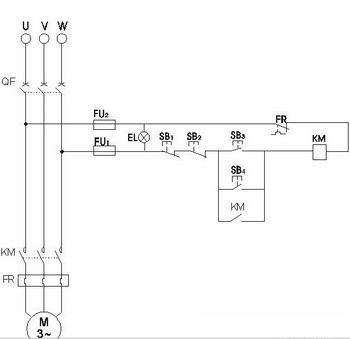 两地控制电路图_初级电工两地控制线路图