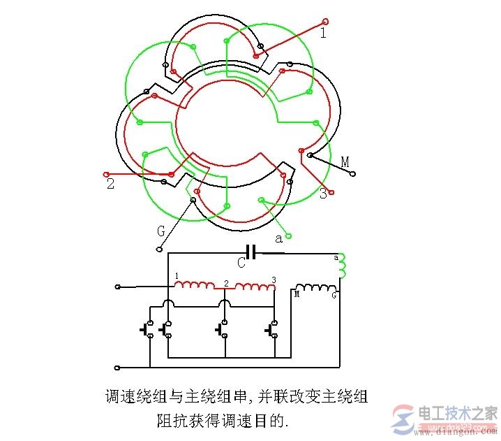 单相调速电机绕组接线图与接线方法 单相调速电机绕组接线图与接线方法
