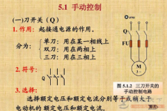 刀开关与组合开关的手动控制电路