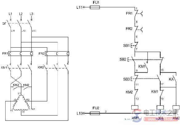 双速风机接线图_双速电机接线原理图