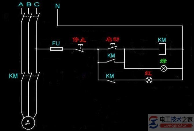 三相电动机直接启动控制线路的功能图解