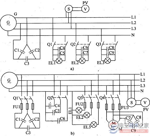 三相交流电动机改为发电机配电线路的方法图解