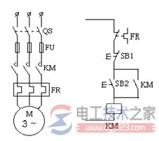 鼠笼电动机起停电器控制线路工作情况图解 鼠笼电动机起停电器控制线路工作情况图解