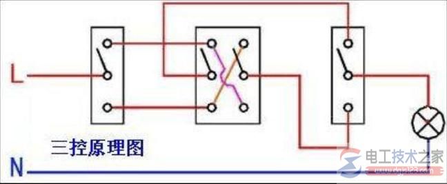 双刀双掷开关电路图与原理图