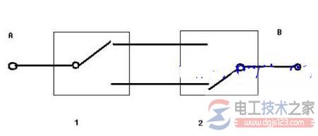 单联双控开关接线图与双联三联双控开关接线图