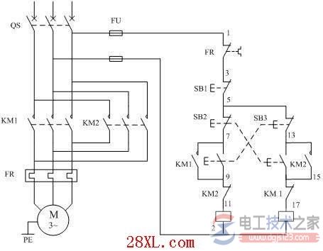 电动机可逆运行控制电路的线路设计