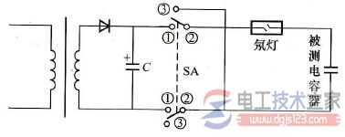 氖灯检测单相异步电动机用电容器质量的方法