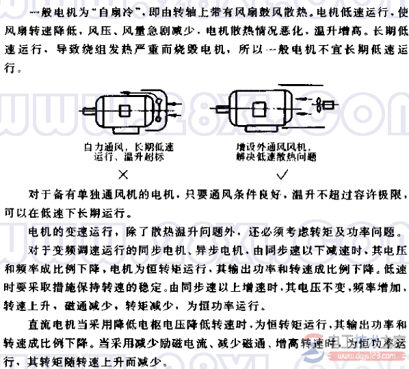 禁止电机长期低速运行的原因