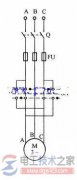 旋转开关控制电动机正反转控制的接线图
