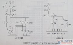 三相异步电动机星三角减压启动控制电路的接线图