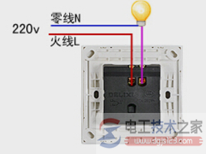 楼梯灯双控开关的电路图一例