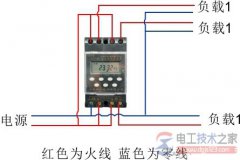 双路时控开关如何接线，双路时控开关的接线图