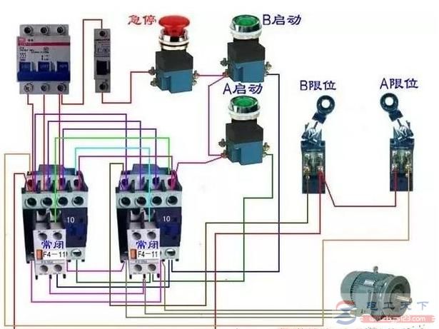 行程开关四个点怎么接线，附行程开关的接线图示例