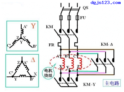 电动机控制：Y-△启动图文说明