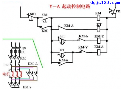 电动机控制：Y-△启动图文说明