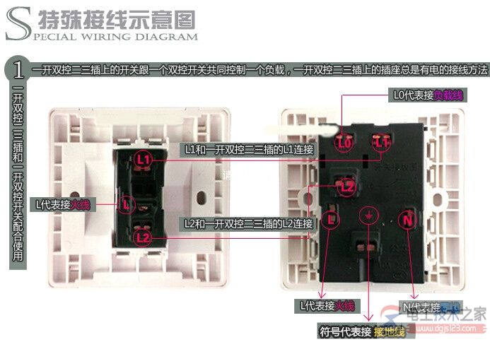 插座接线图大全：三孔插座与一开五孔插座接线图