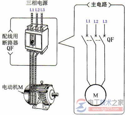 三相异步电动机手动正转控制线路的二种情况