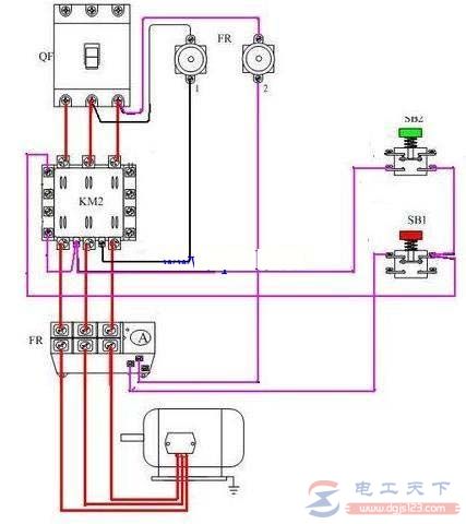自锁与自锁电路：自锁开关怎么接线，一例自锁开关的接线图