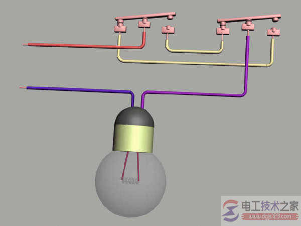 【图】双控开关如何控制灯泡(原理图)