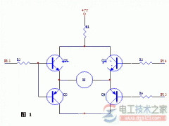 3V供电微型直流电机正反转与停止控制电路的接线方法